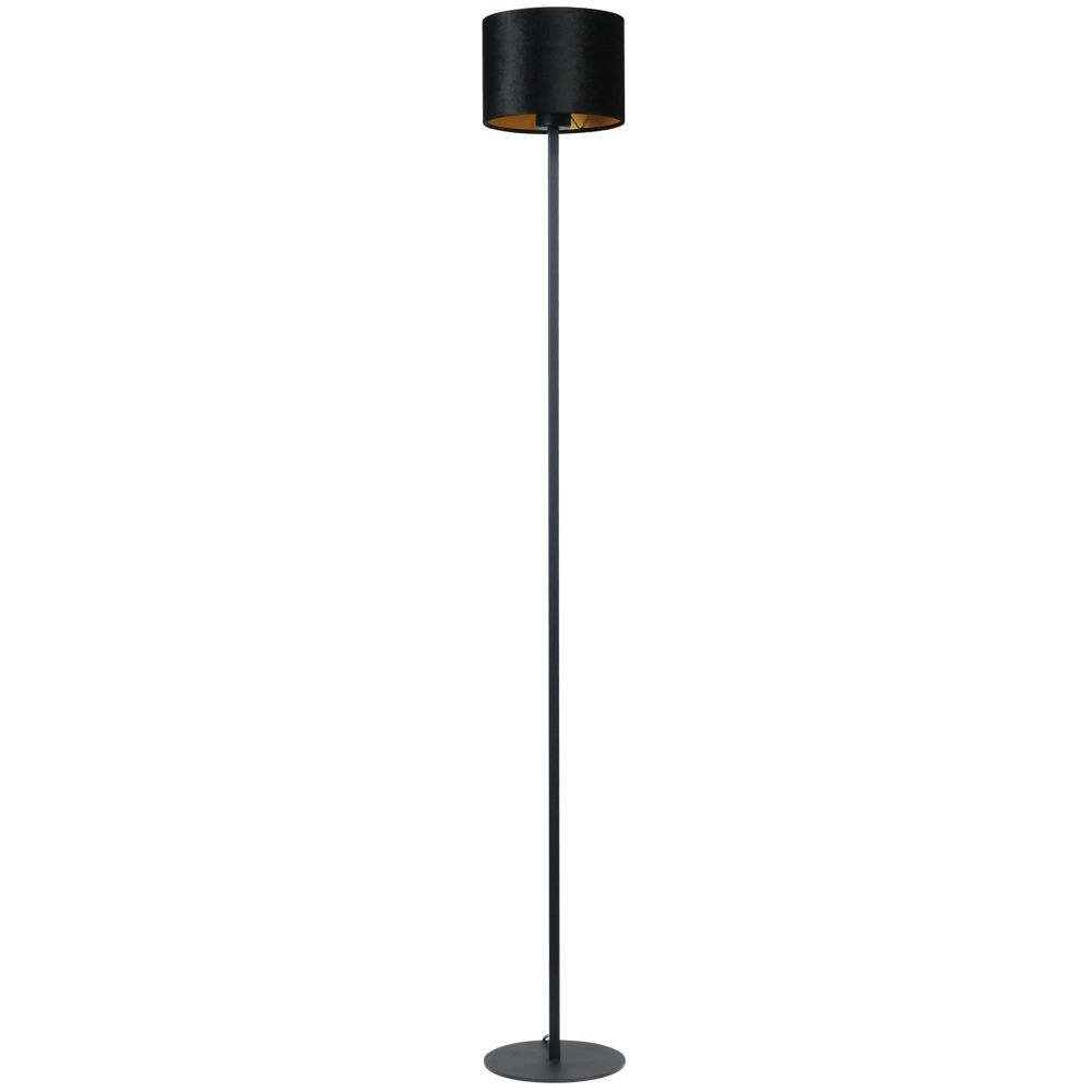 Black floor lamp Venus 150cm with black lampshade