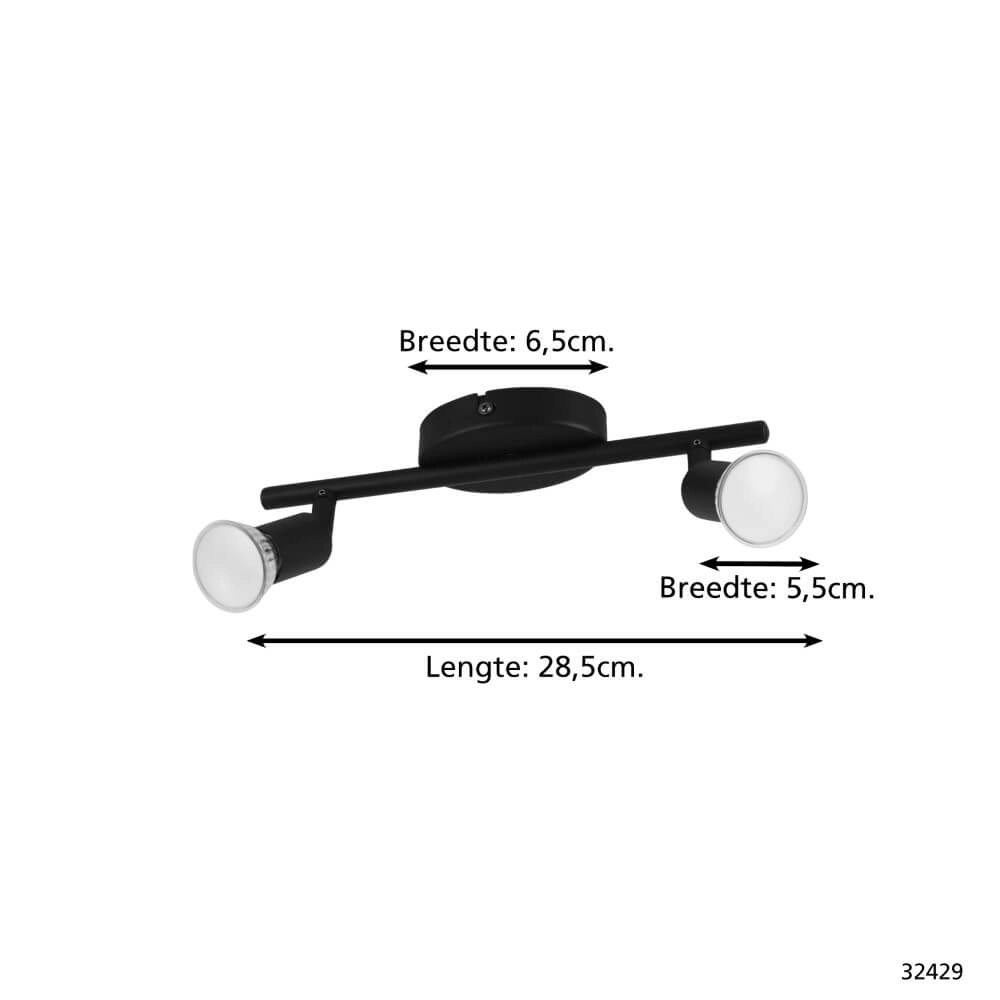 Black surface-mounted spotlight Buzz-Led Eglo 9002759324292