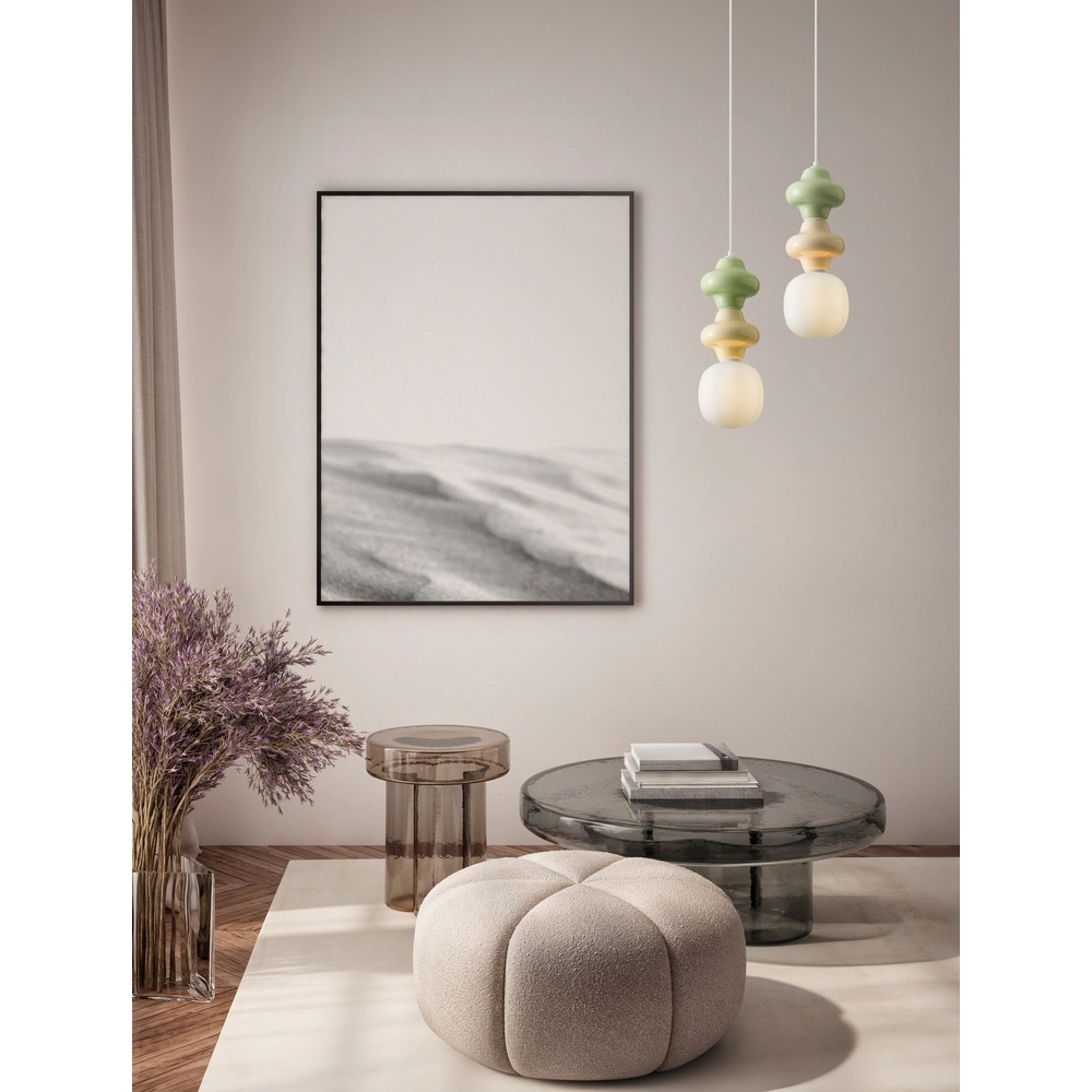 Pendant lamp Clio M green and yellow ceramic Lyora 5212017461292