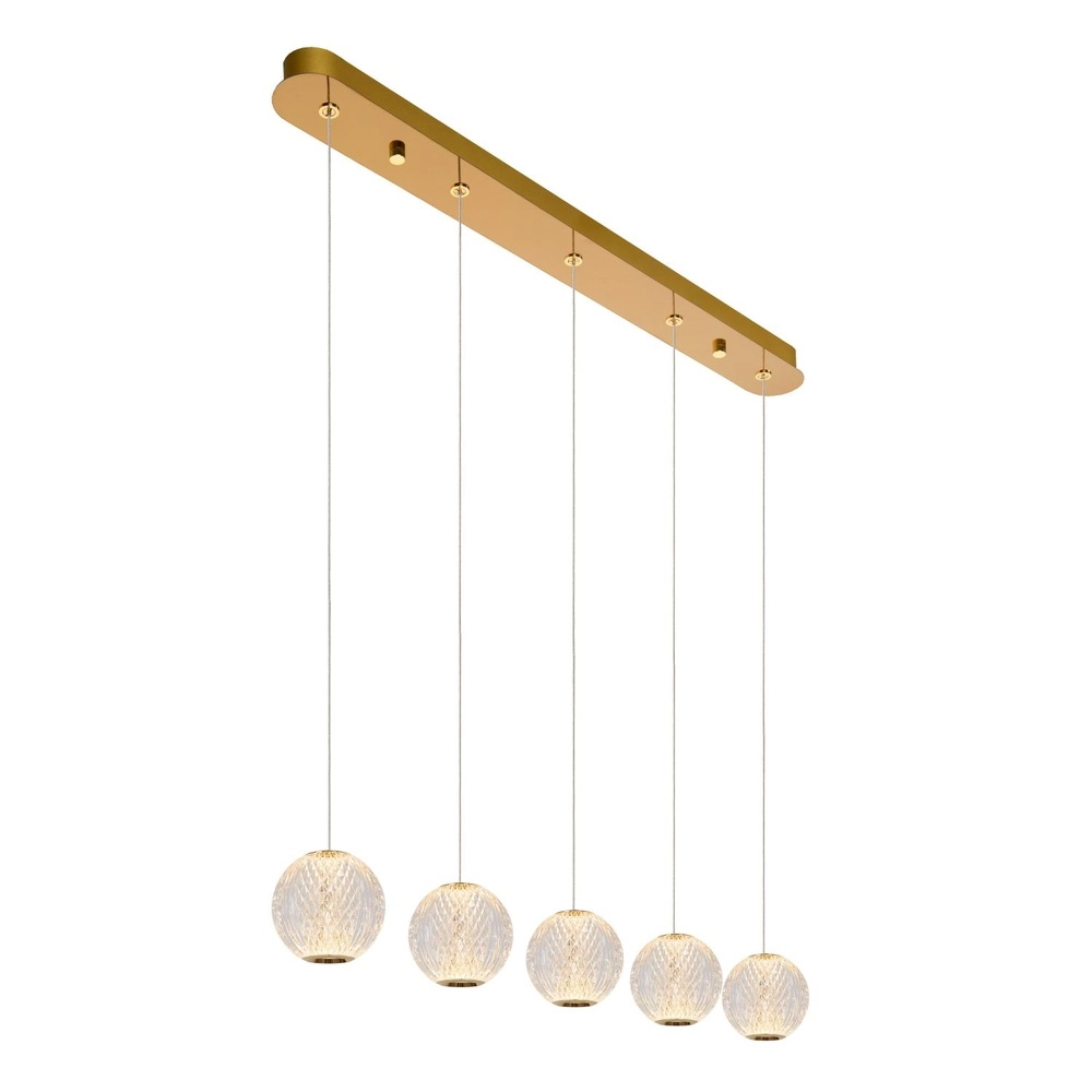Golden pendant lamp Cintra 5-light Lucide 5411212134400