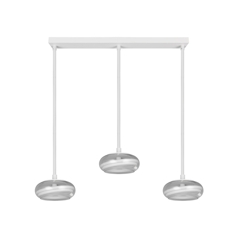 3-light design pendant lamp Tarsia white Trio 4017807683363