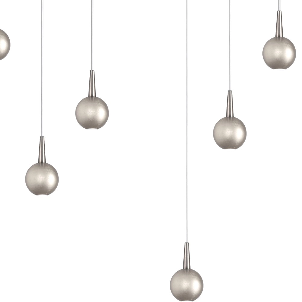 9-light pendant lamp Talana nickel Ø 50cm DTW Masterlight 8718121354019