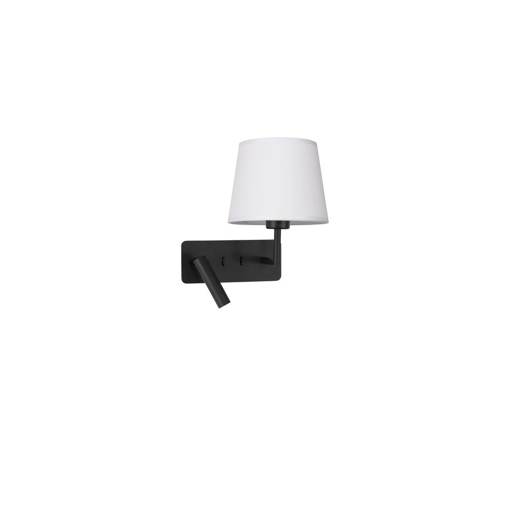 Wall lamp Savona black with white hood Lyora 5212017430175