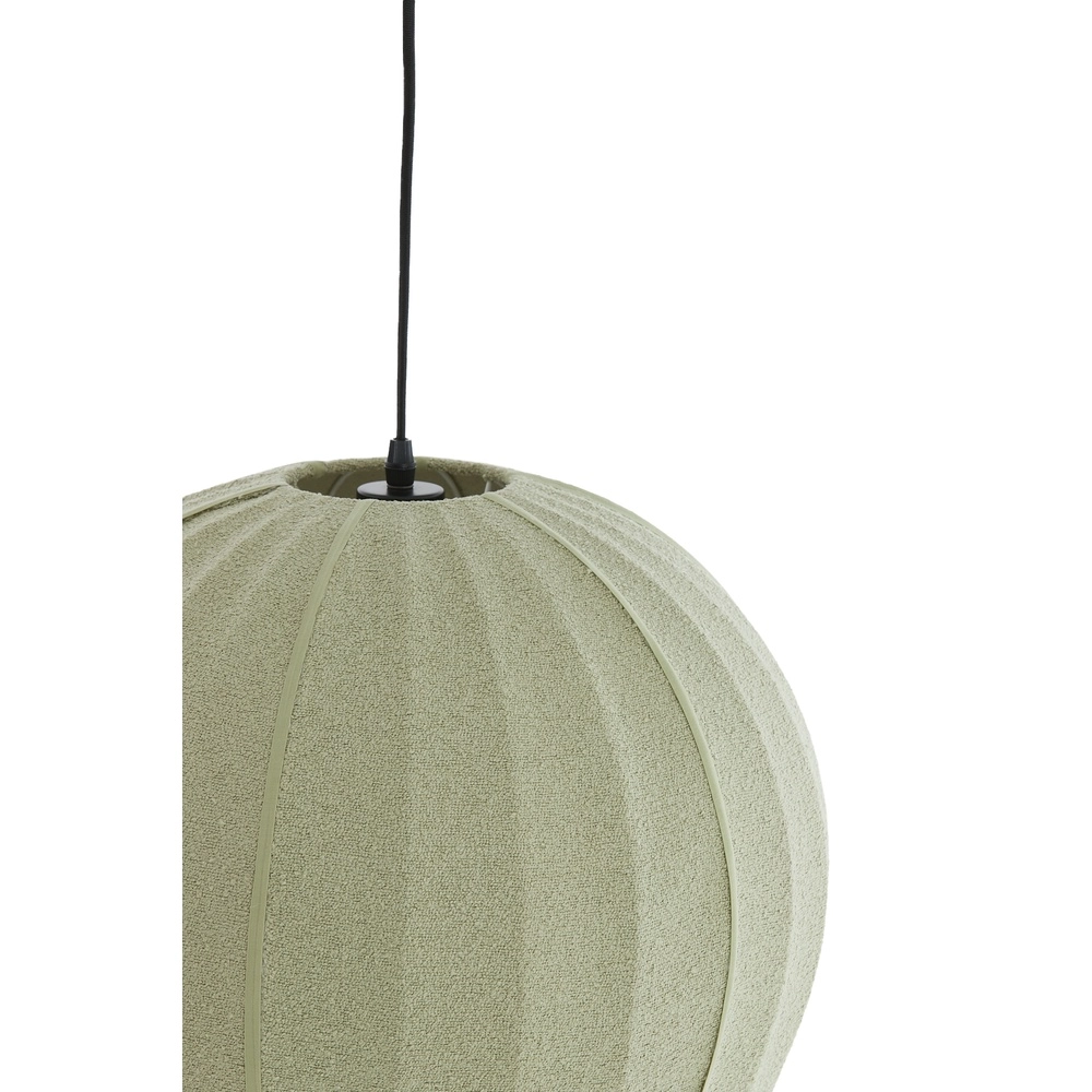 Bouclé pendant lamp Zagori Ø 35cm - mint green Light & Living 8717807793043