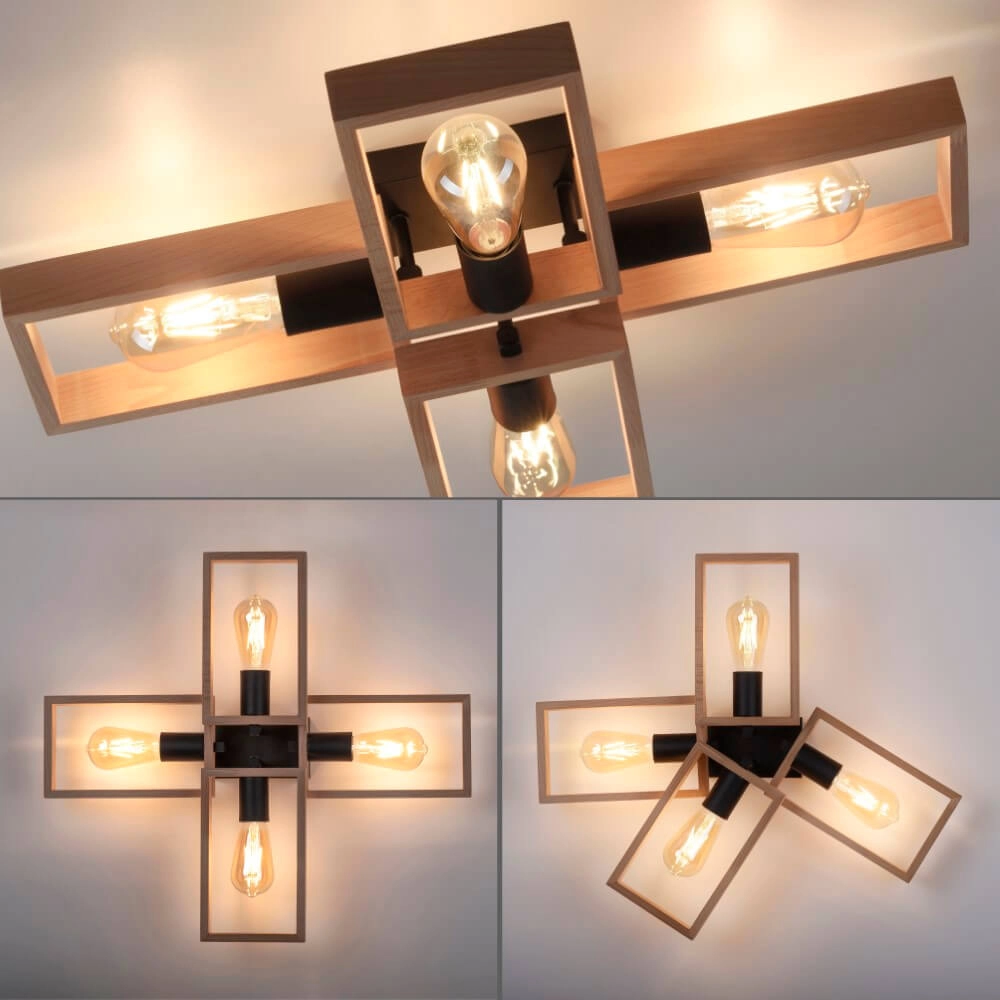Country ceiling lamp Franky 4-light Just Light 4043689967949