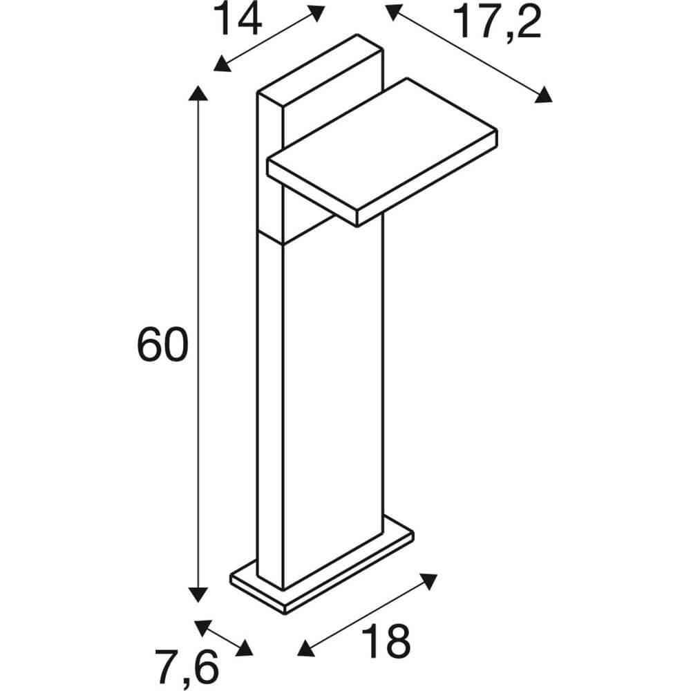 Design garden lamp Abridor Pole 60 60cm Hyrbide Anthracite SLV 4024163298568
