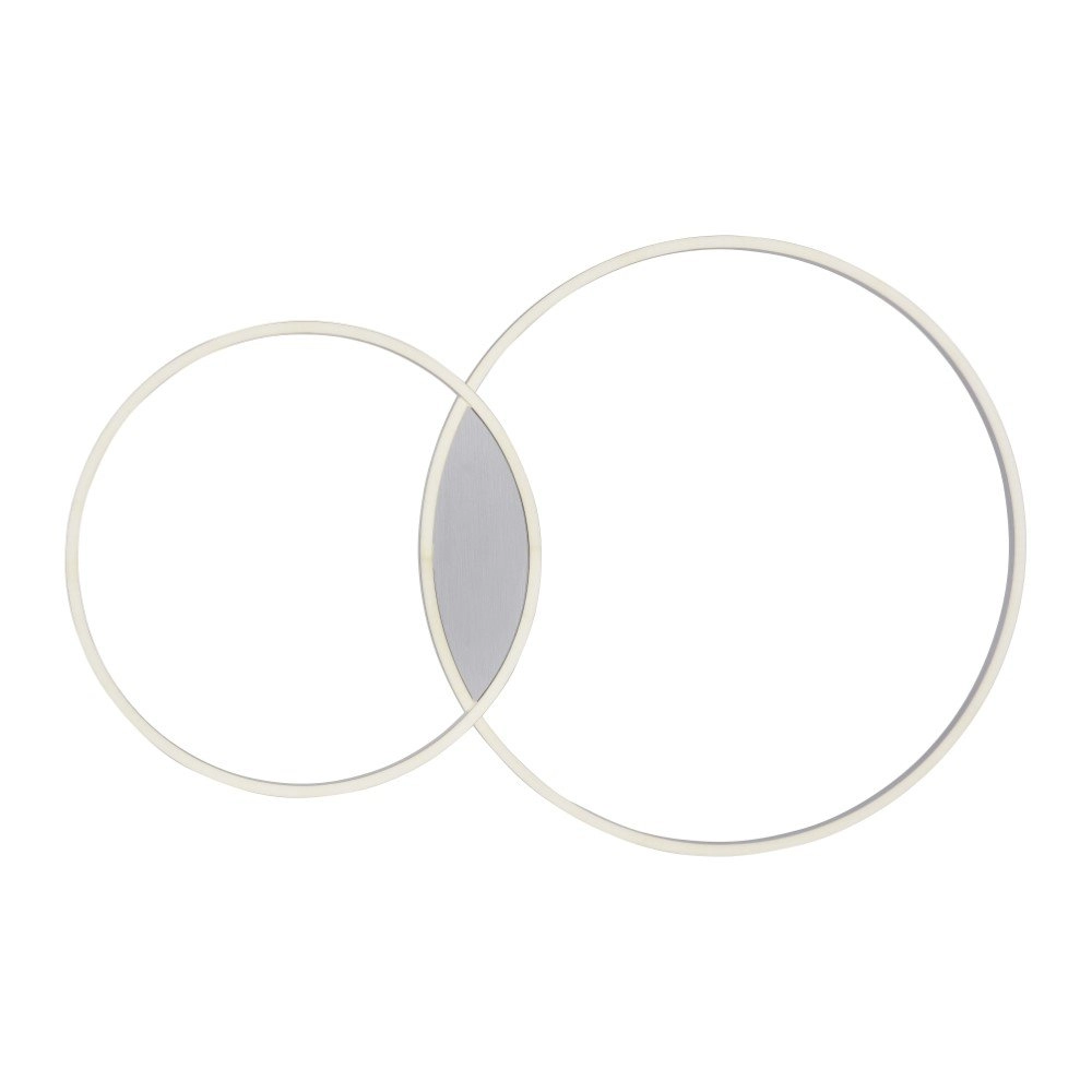 Design ceiling lamp Q-Kate 2-ring 124cm gray Paul Neuhaus 4012248333556