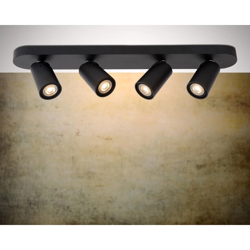 Ceiling spotlight Xyrus 4-light black Lucide 5411212234216