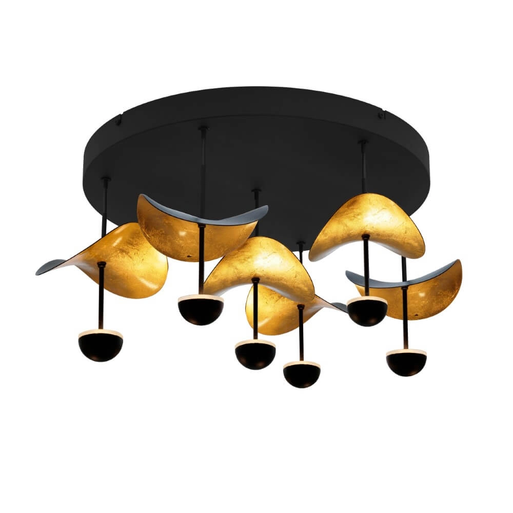 Designer ceiling lamp Dracera black with gold