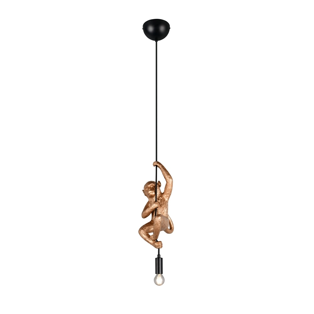 Pendant lamp Fips monkey gold