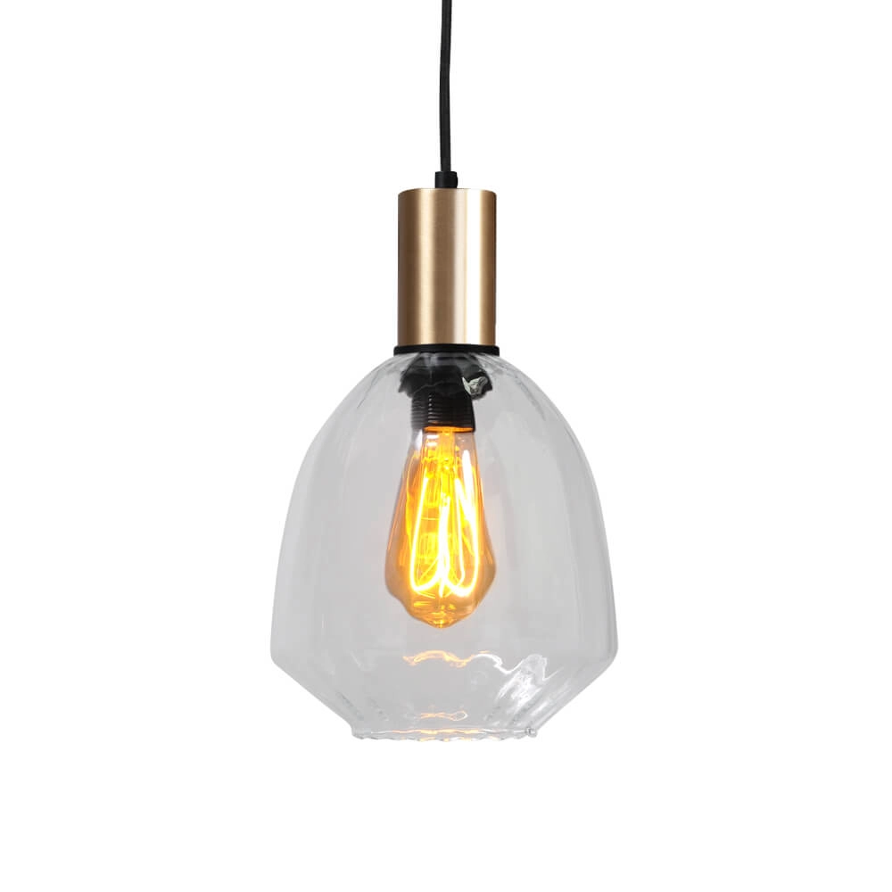 3-light hanging lamp - gold - Porto with Nicolette glasses Masterlight 8718121270081