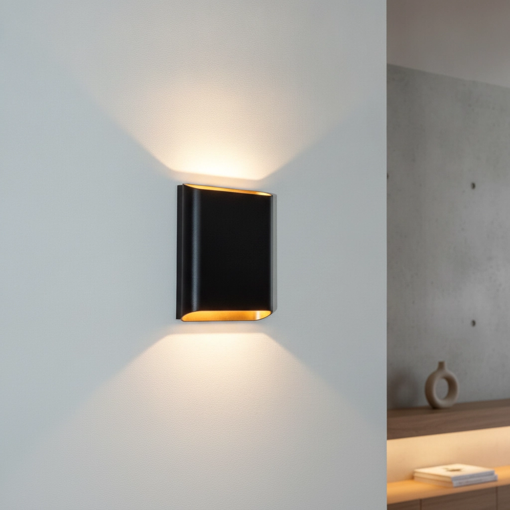 Wall lamp Diaz L Black with gold