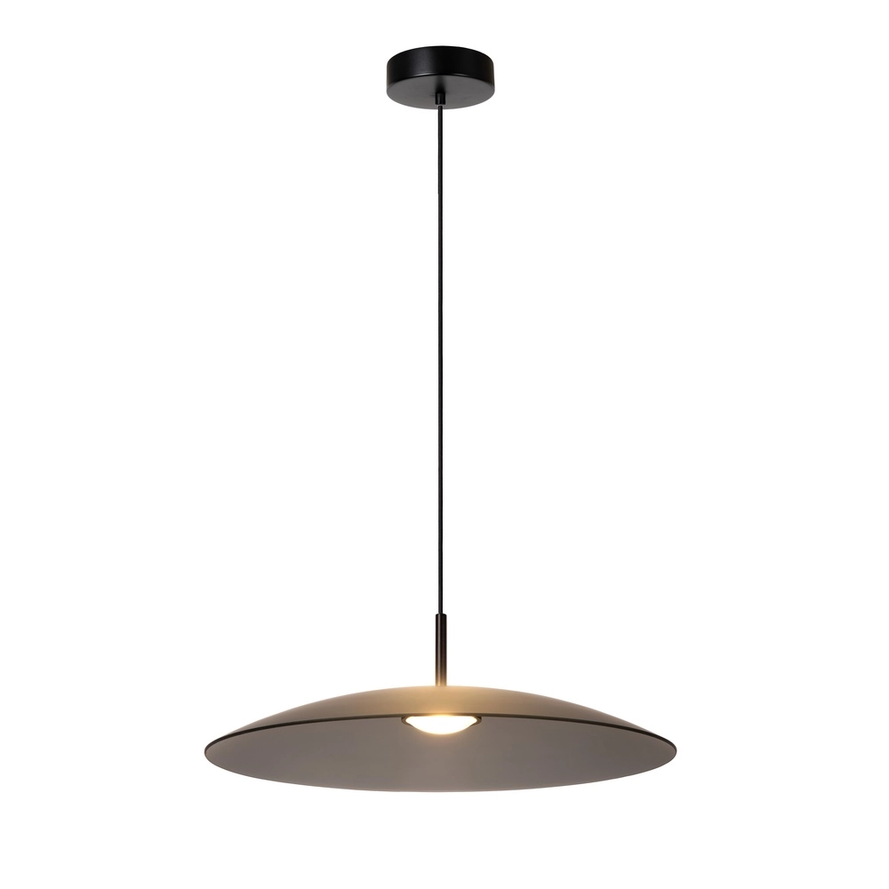 Sleek pendant lamp Menga Ø 60cm smoke glass