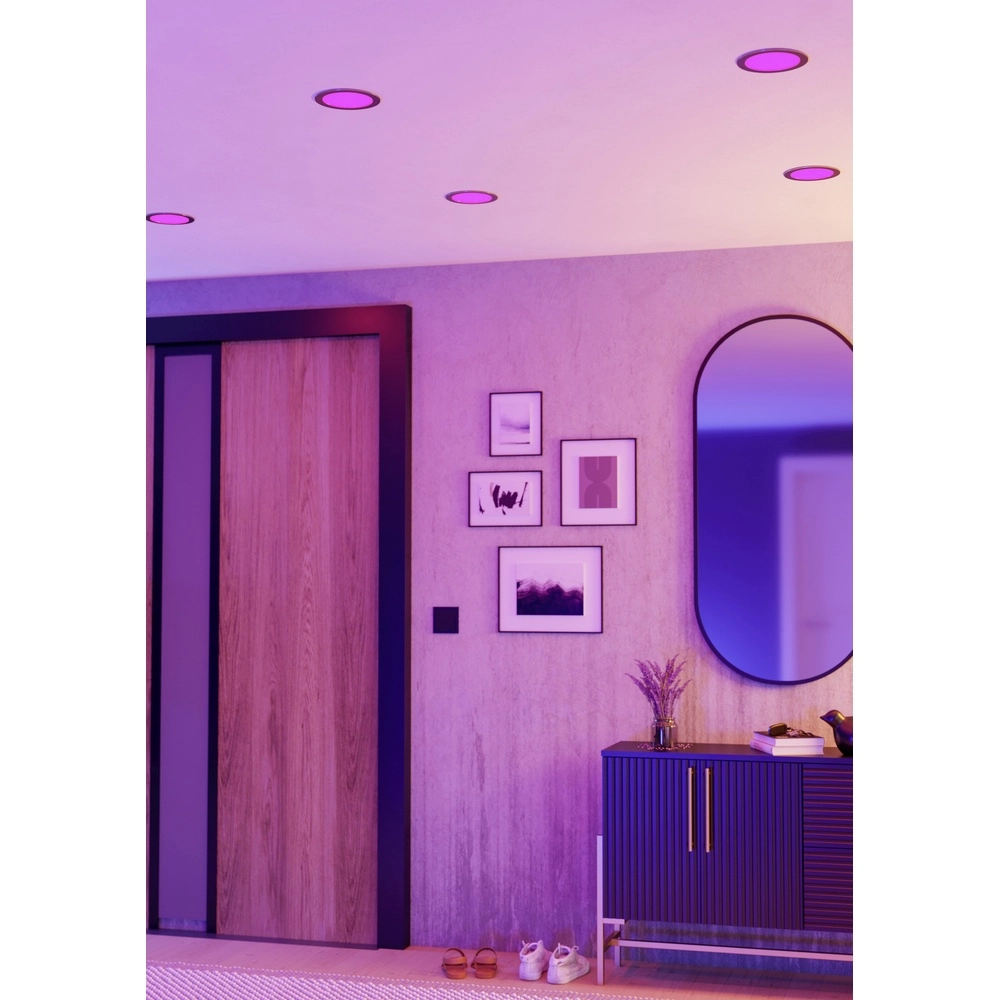 IP44 recessed lamp Fueva 6-Z Zigbee - stainless steel - Ø 16.8cm Eglo 9008606331048
