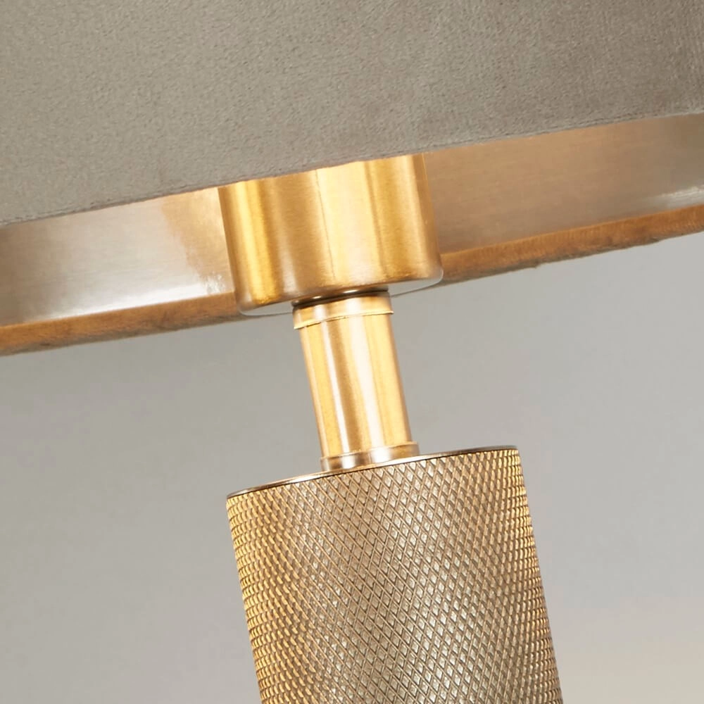 Golden table lamp London with cream cap Searchlight 5053423248424
