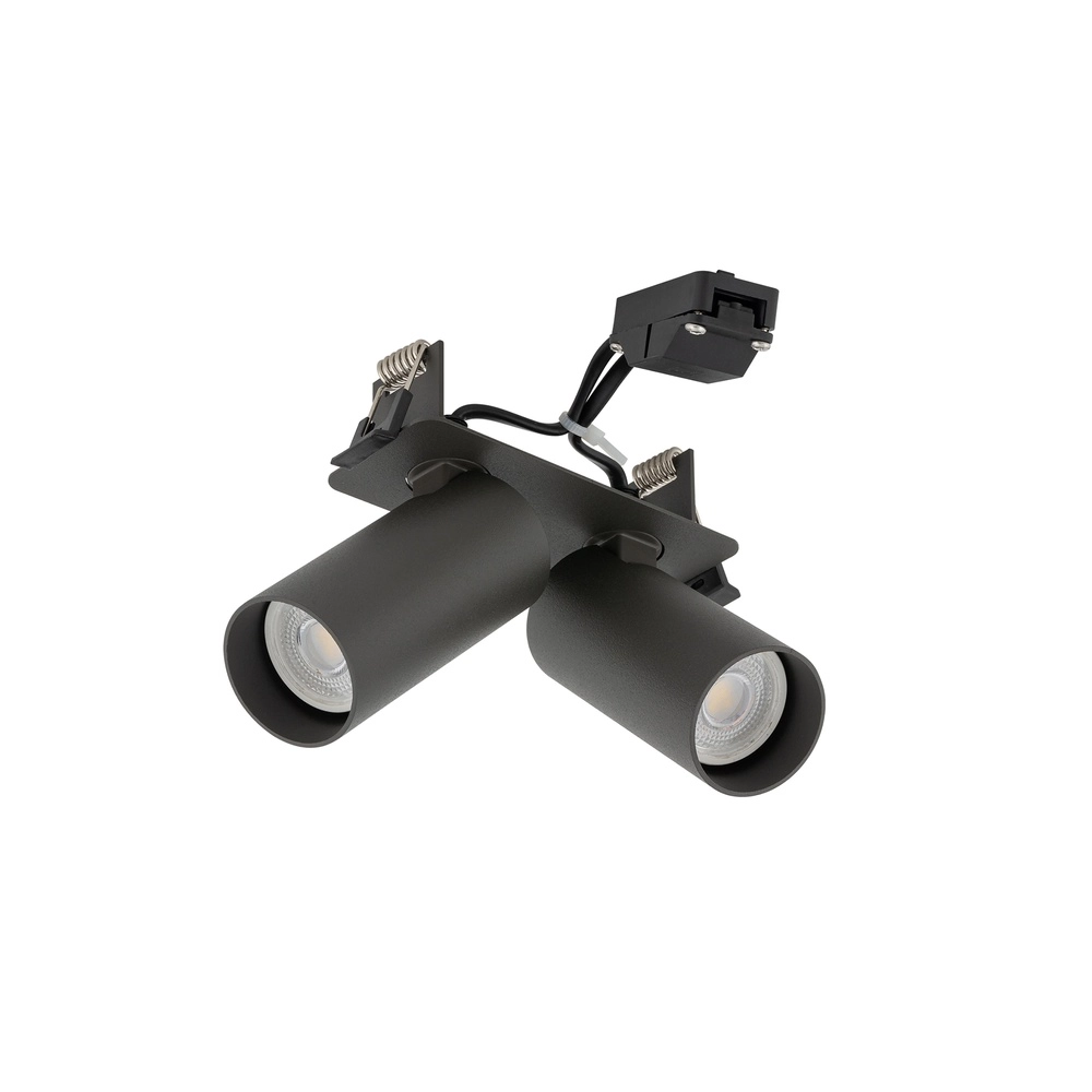 Double recessed spotlight Fourty Orientable - dark grey Lyora 5903139114738
