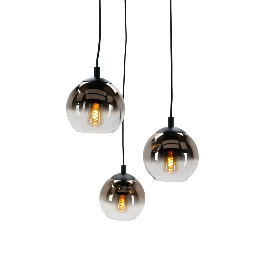Pendant lamp Ariscani 1 3-light black round Eglo 9008606358069