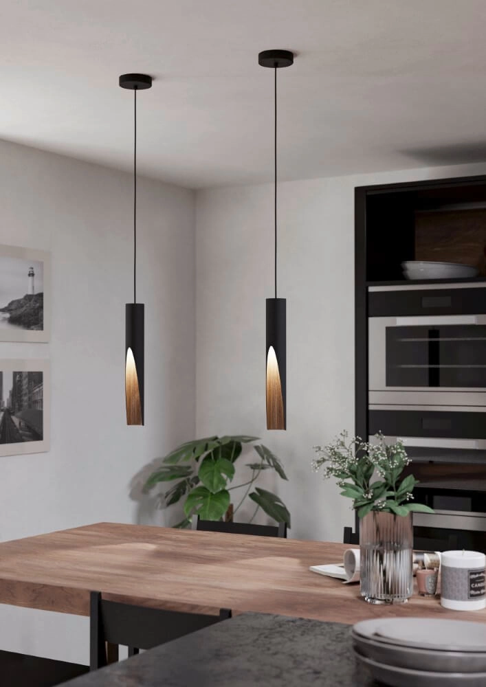 Cylinder pendant lamp Barbotto Ø 6cm Eglo 9008606327966