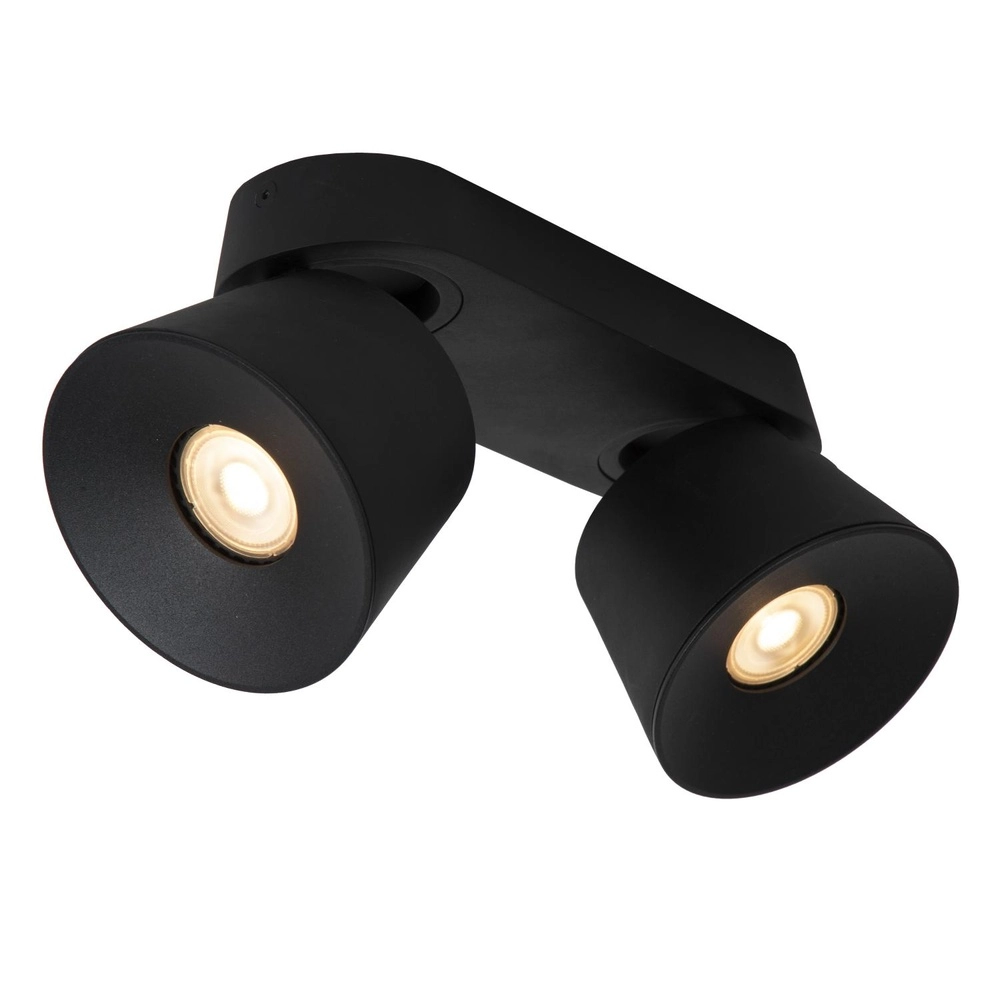 Ceiling spotlight Trigono Double Black Lucide 5411212093134