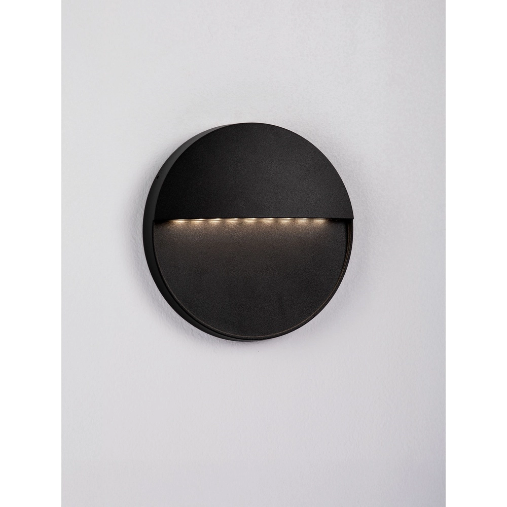 Round wall lamp Rodix black Lyora 5212017478894