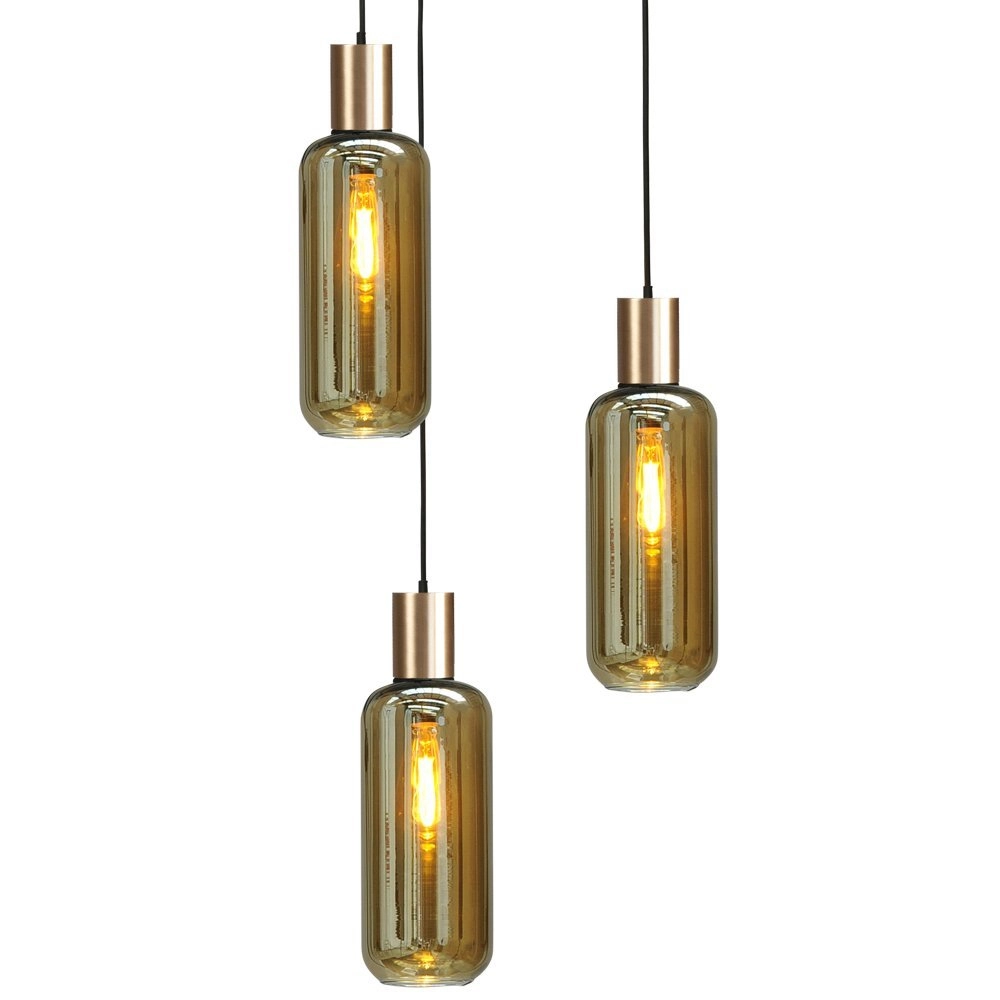 Hanging lamp Bounty 3-light with red copper fitting Masterlight 8718121247823