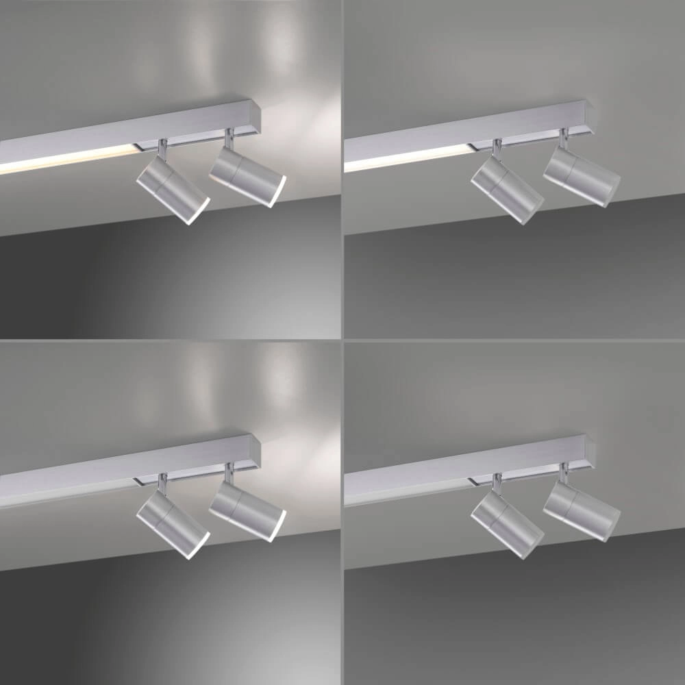 Sleek ceiling lamp Pure Lines Spot aluminum Paul Neuhaus 4012248366370