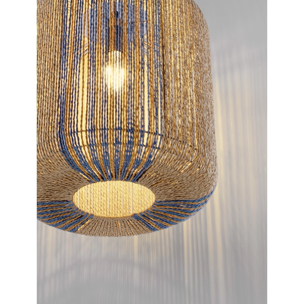 Pendant lamp Abby Ø 33cm blue with brown Lyora 5212017477316
