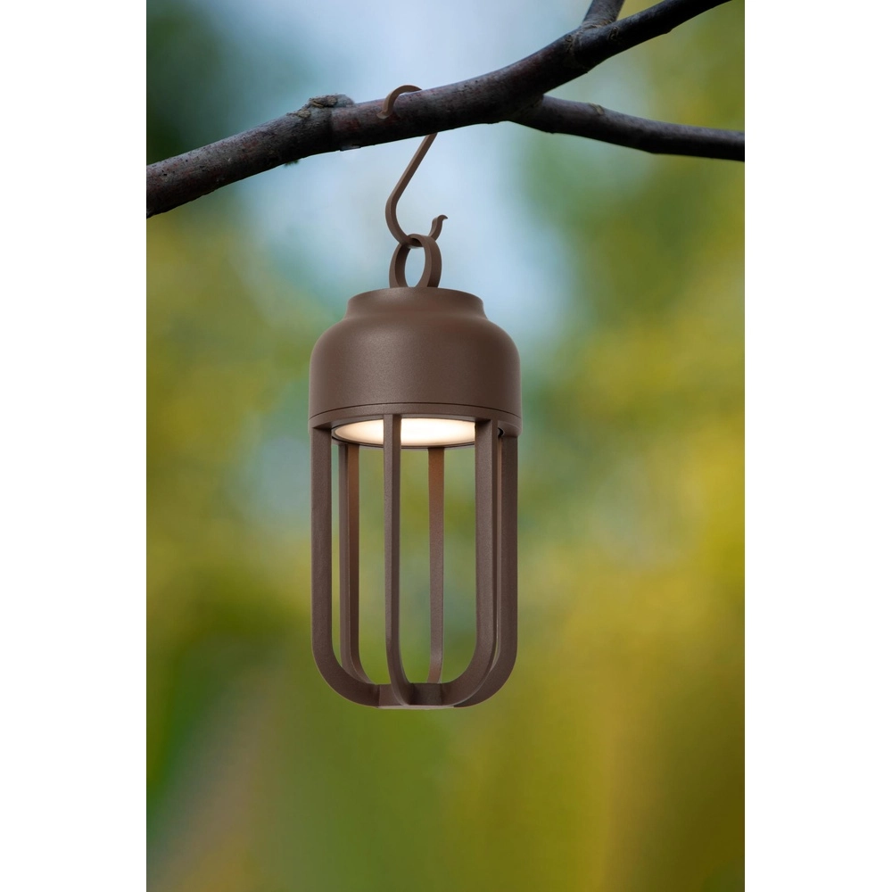 Rechargeable wall lamp Wells Rusty brown Lucide 5411212334121
