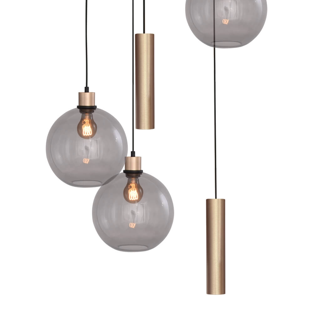 Vide hanging lamp Lazise 3x Ø 25cm and 2x GU10 gold Masterlight 8718121303093