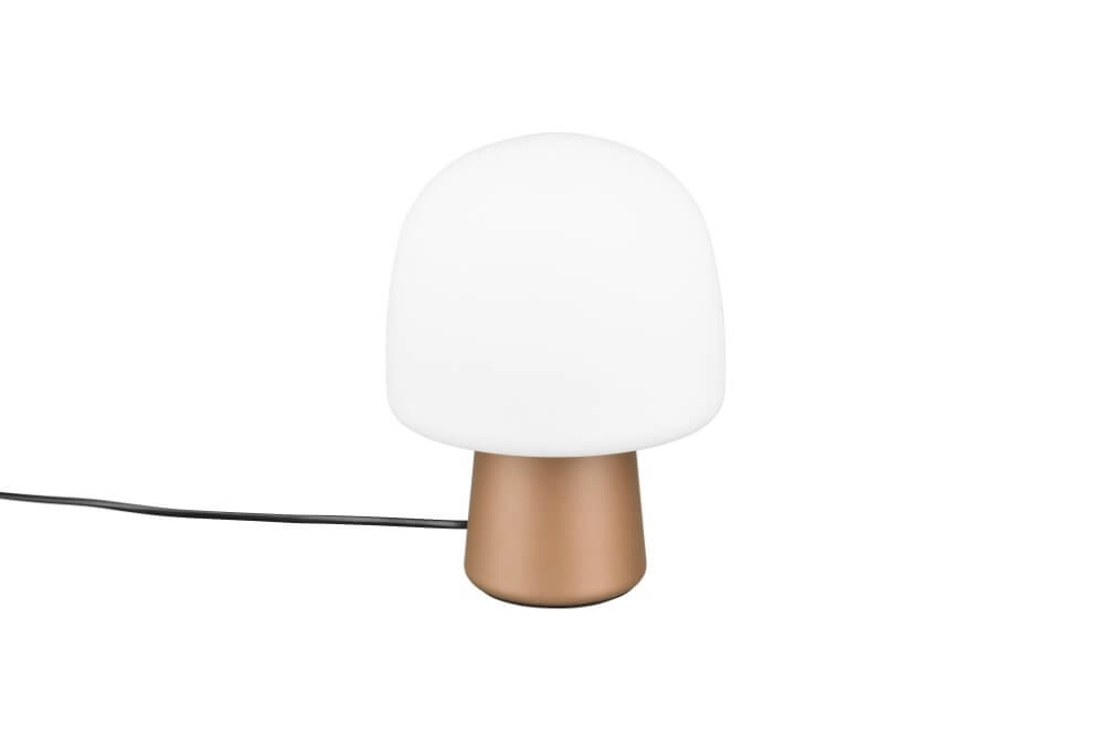 Mushroom table lamp Steen coffee with white glass Trio 4017807616477