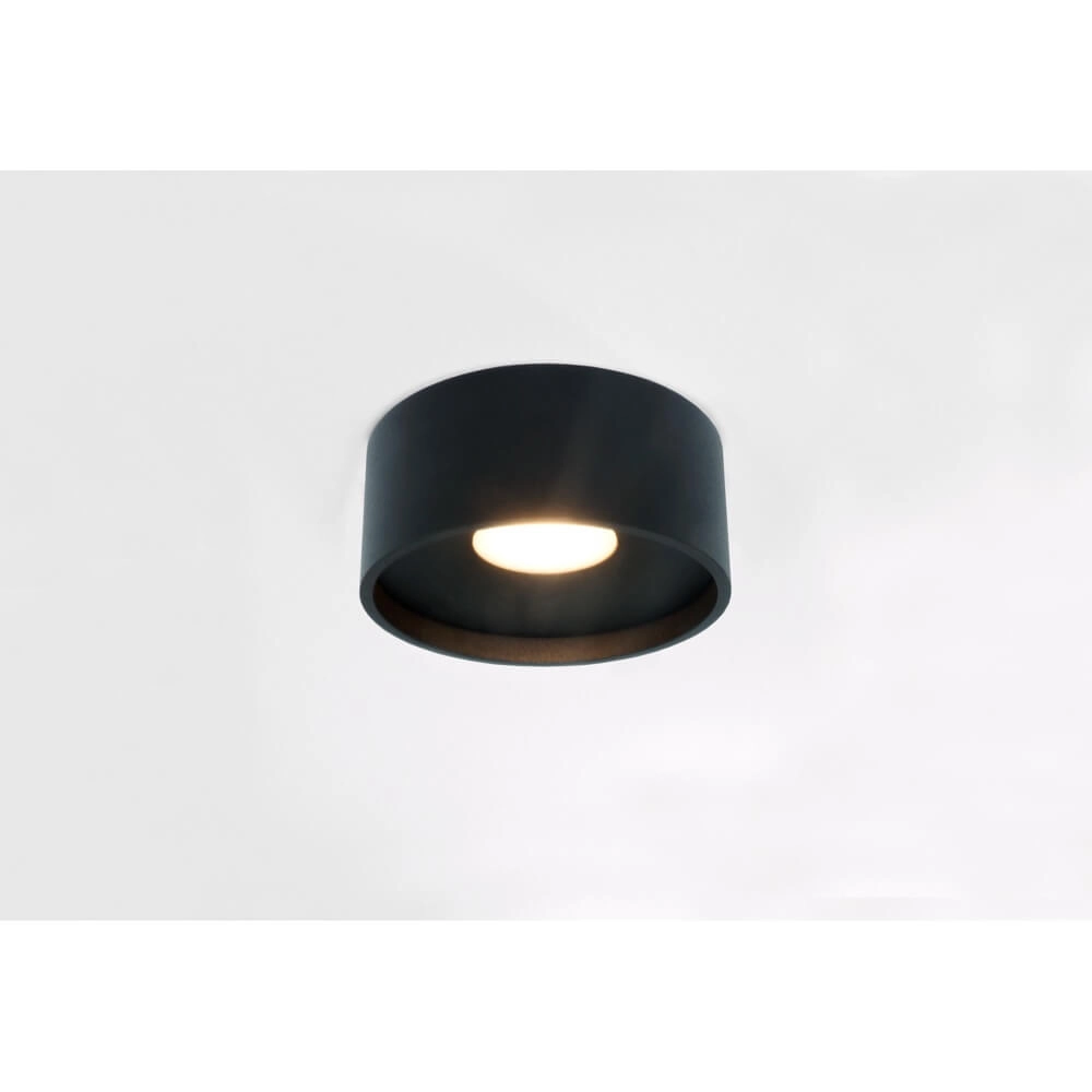Sleek ceiling lamp Oran Ø 12cm black