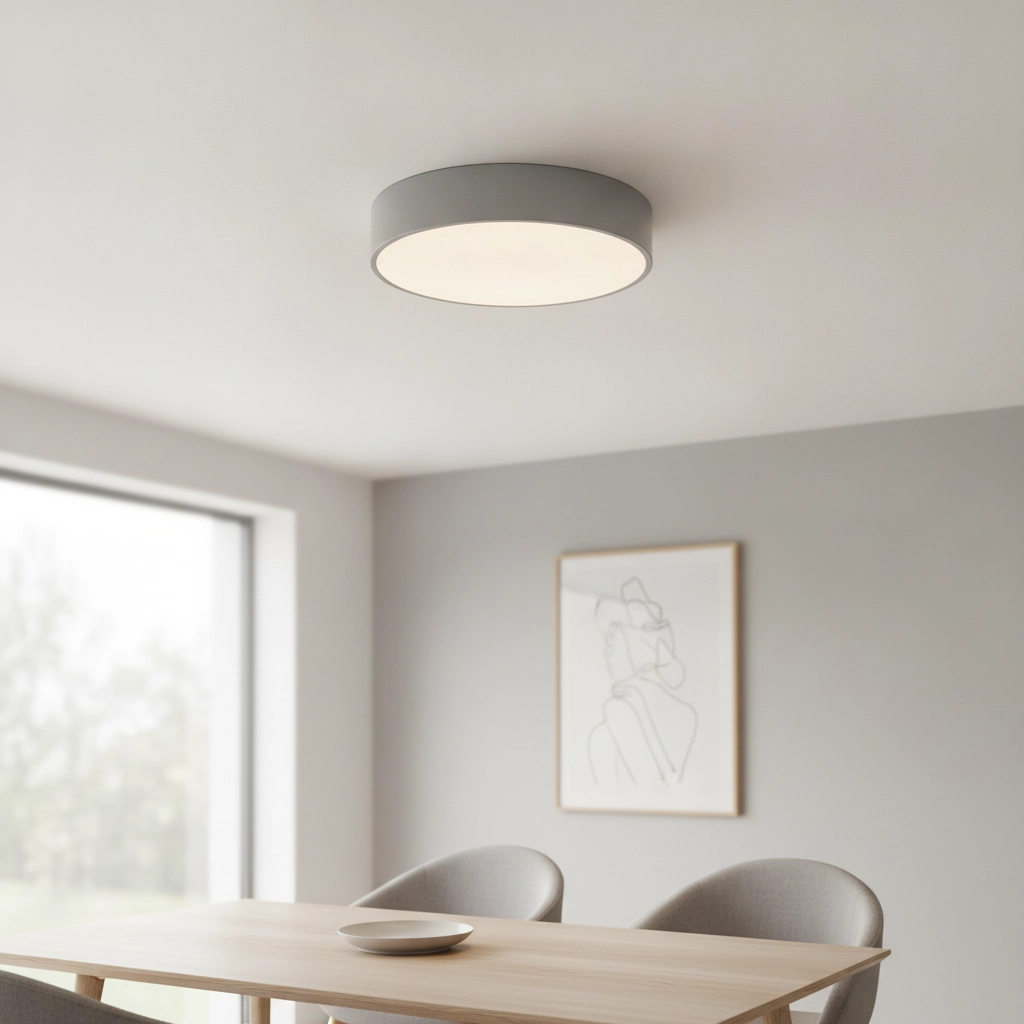 Round ceiling lamp Roda grey