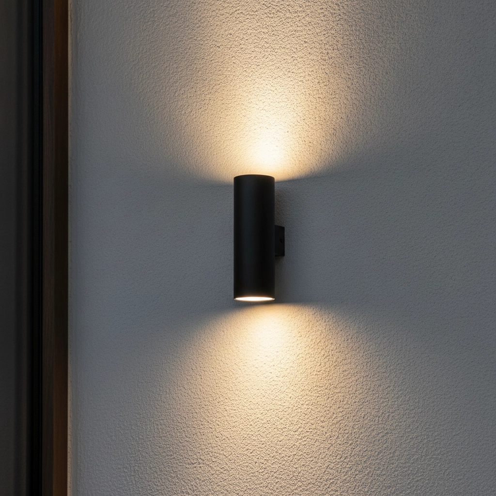 Black surface-mounted spotlight Alp Up and downlighter