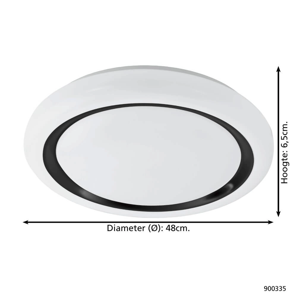 White ceiling lamp Capasso Ø 48cm Eglo 9008606243488