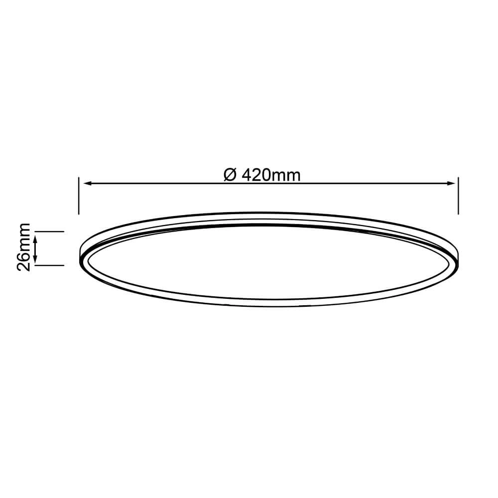 Ceiling lamp Milton Ø 42cm white Brilliant 4004353413605