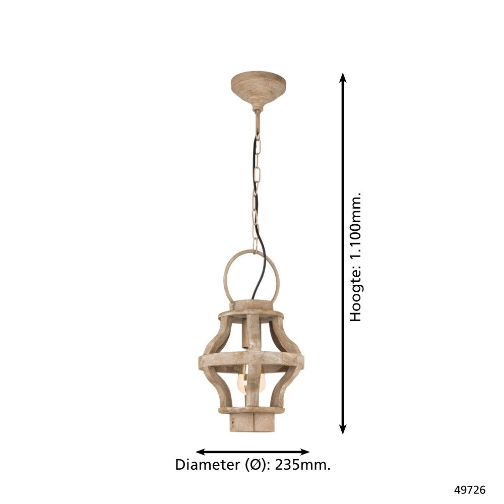 Pendant lamp Kinross 23,5cm Eglo 9002759497262