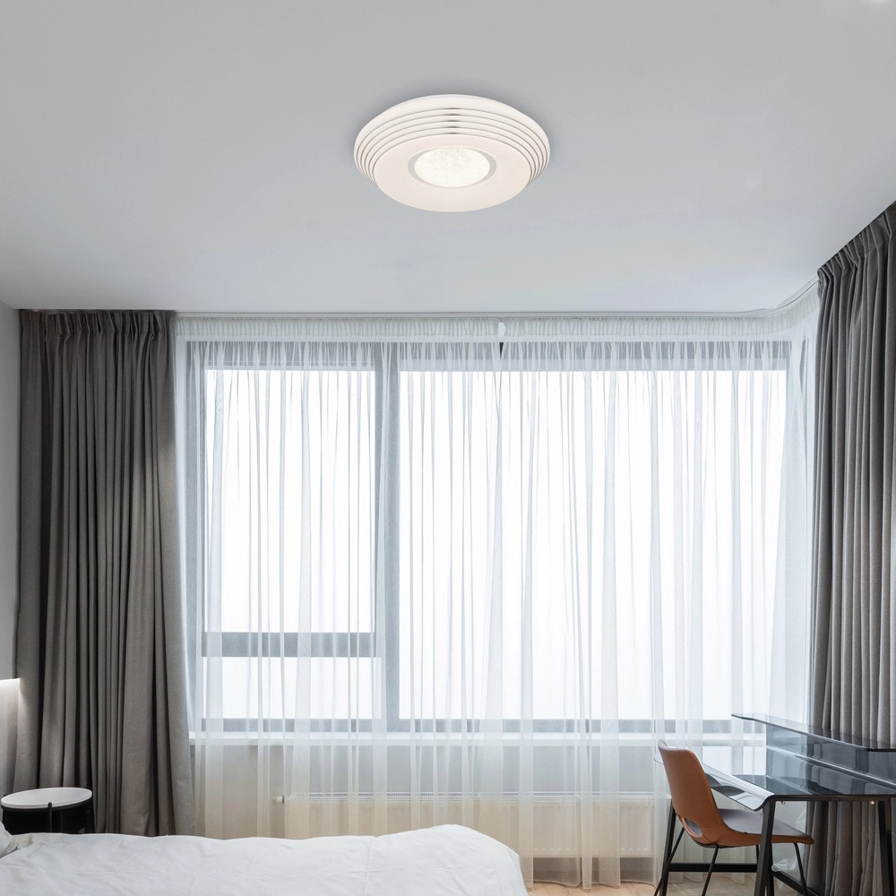 Modern ceiling light Pillo white Ø 39cm Globo 9007371457953