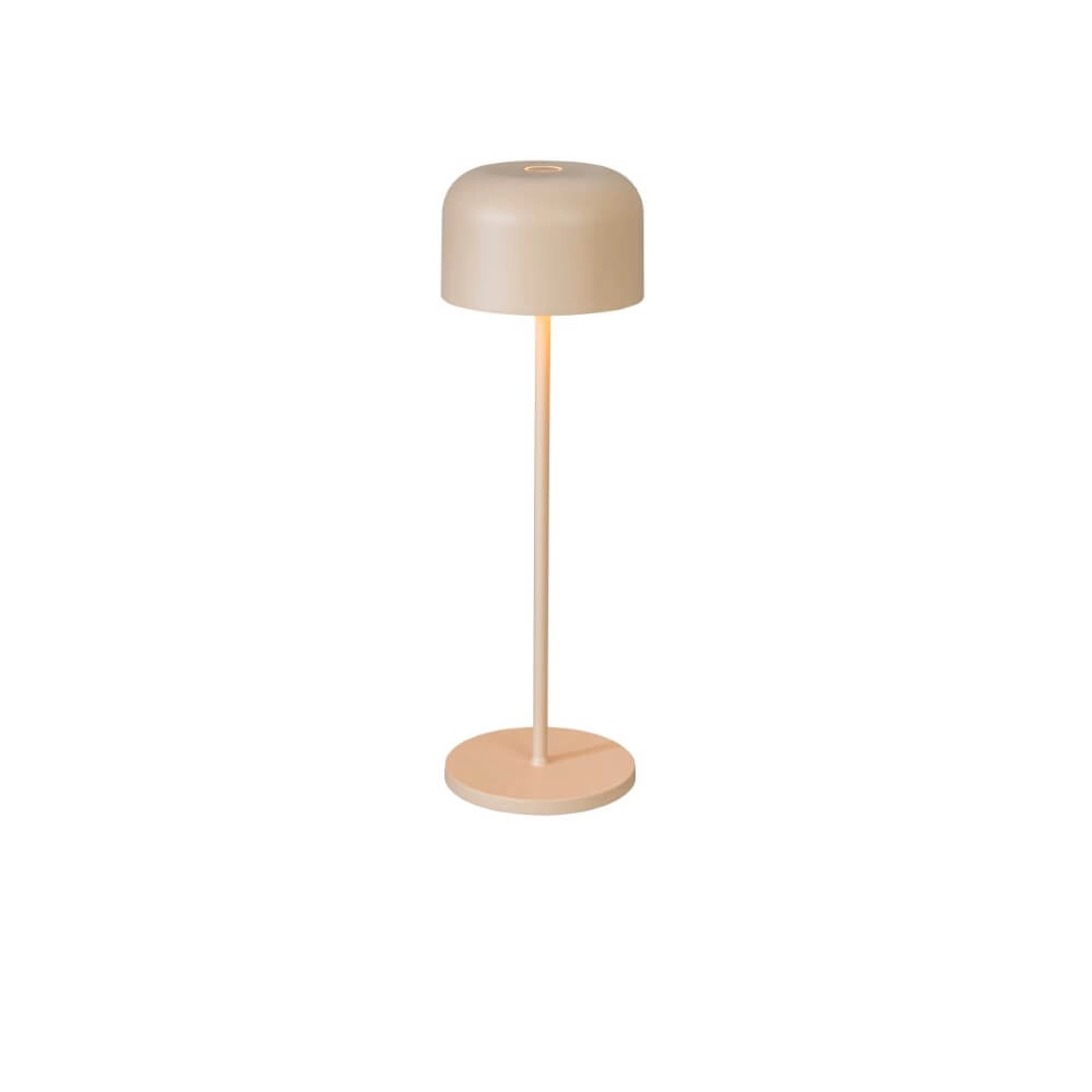 Sand-colored table lamp Lille Rechargeable