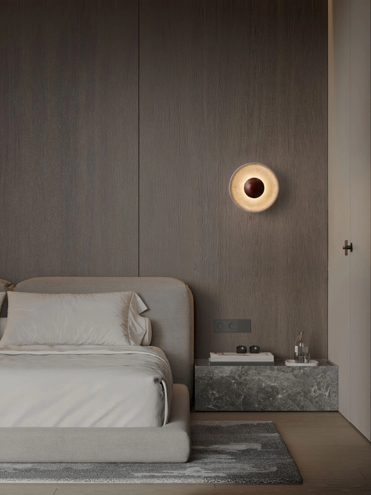 Design wall lamp Cerio brown with sand brown Ø 25cm Lyora 5212017491411