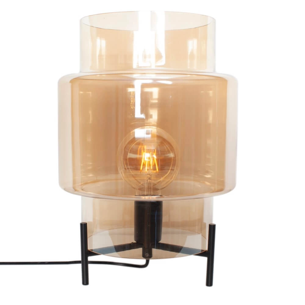 Table lamp Ebbot amber glass