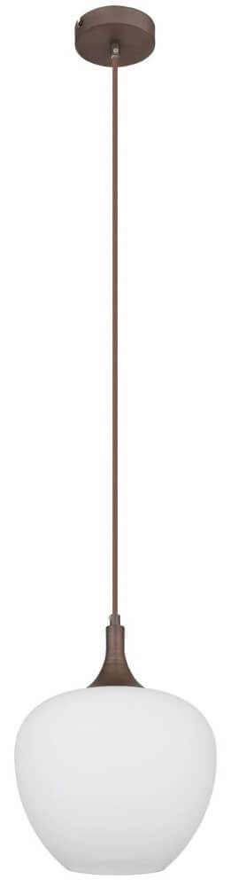 Brown pendant lamp Maxy 1-light Ø 24cm Globo 9007371445356