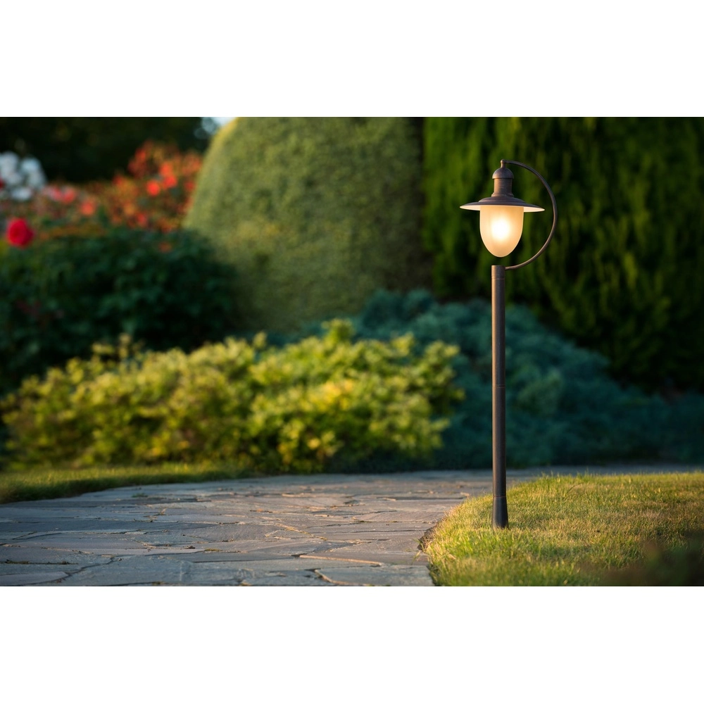Country lantern Aruba rust brown Ø 25cm Lucide 5411212113566