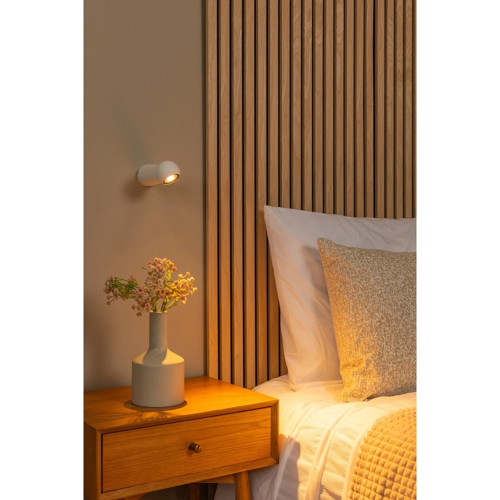 Bathroom wall lamp Ipsos white IP54 Lucide 5411212334015