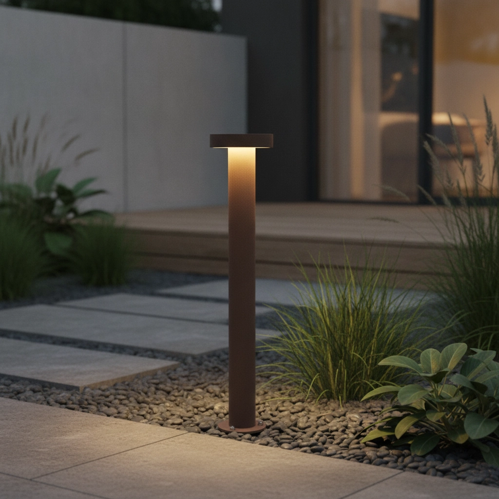 Desing garden lamp Gong rust brown 60cm - 3000K