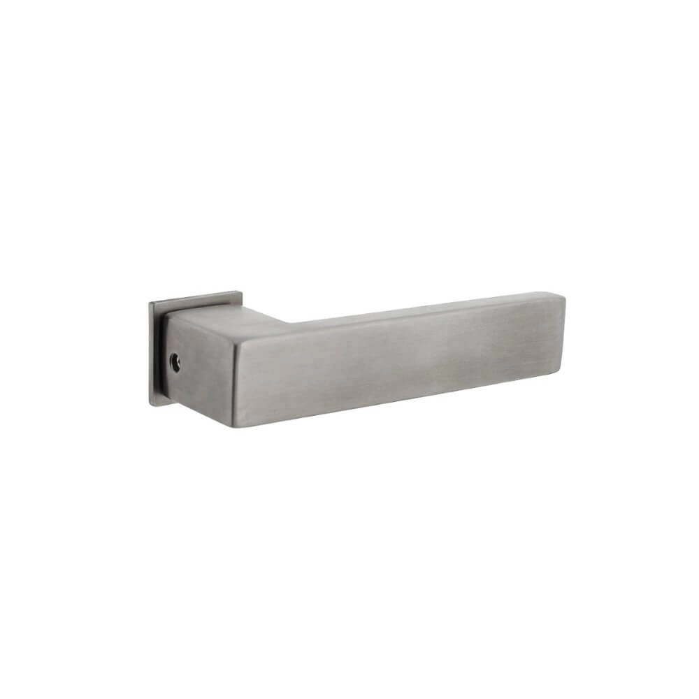 Tight door handle Amsterdam with small rosette stainless steel