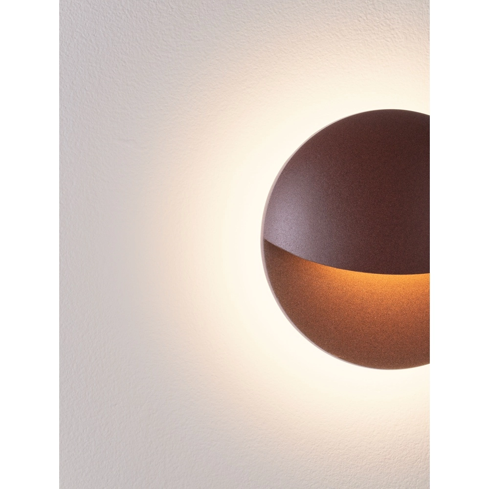 Sleek wall lamp Pan Rusty brown Lyora 5212017470454
