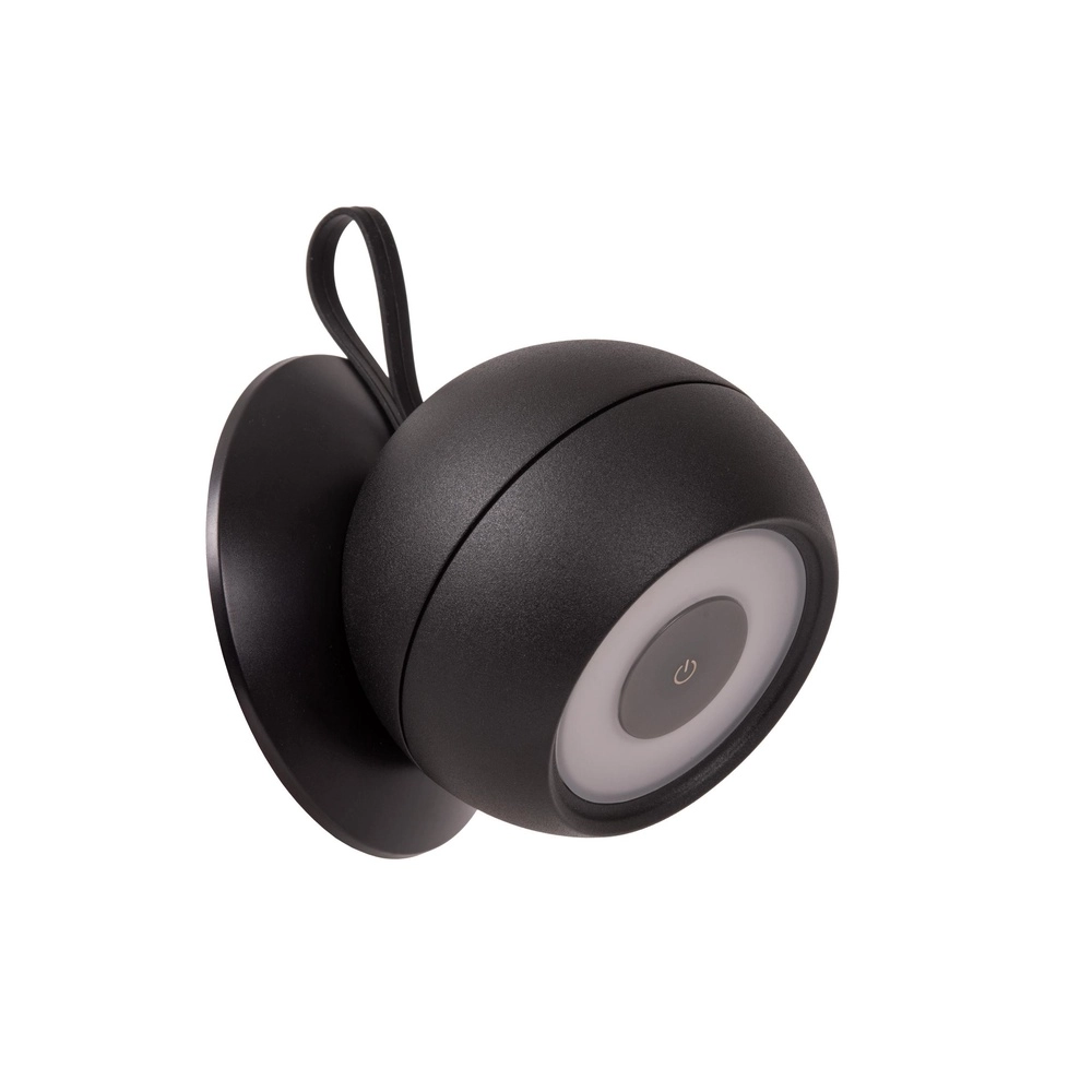 Rechargeable wall lamp Lunex Black Magnetic