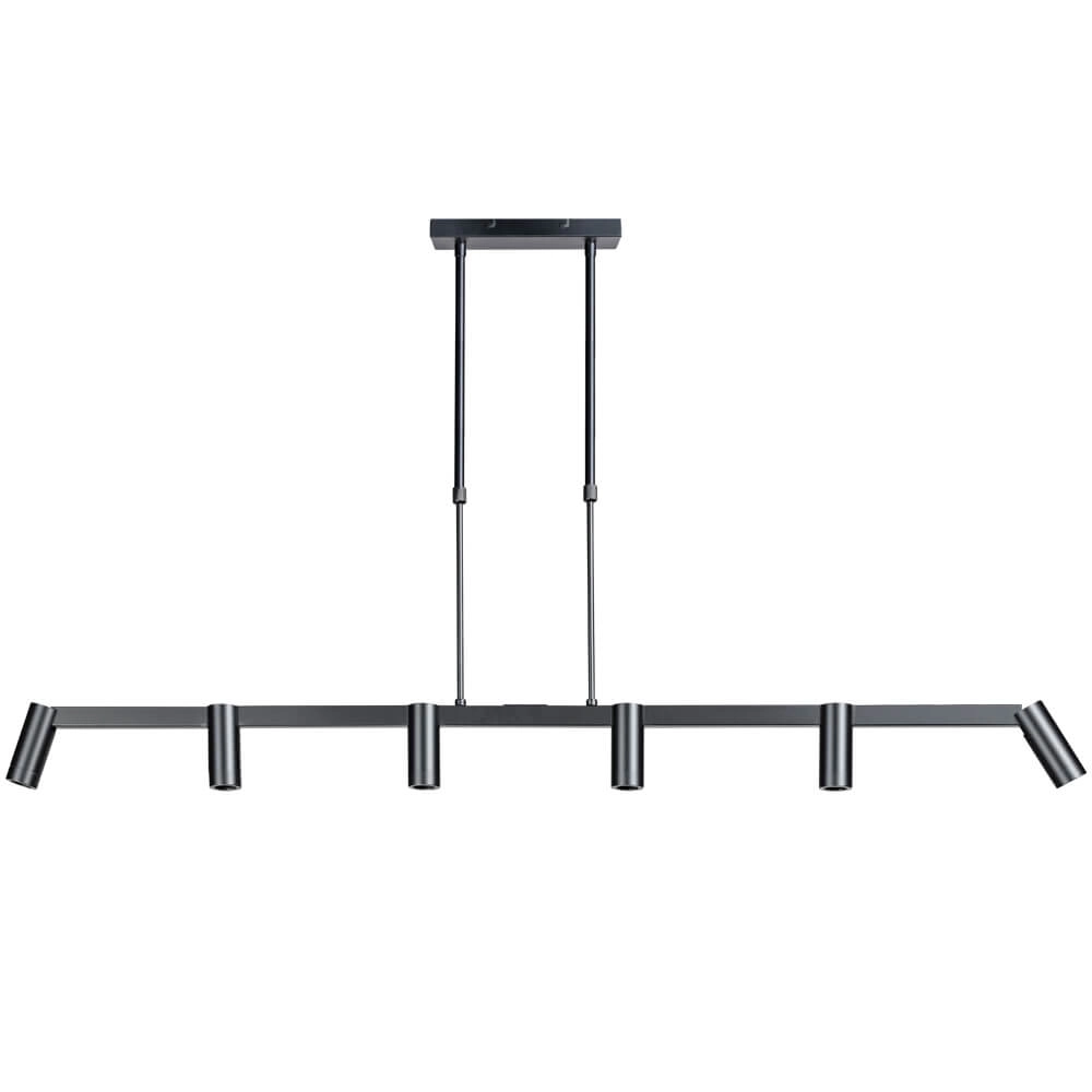 Sleek dining table lamp Miller 6-light black