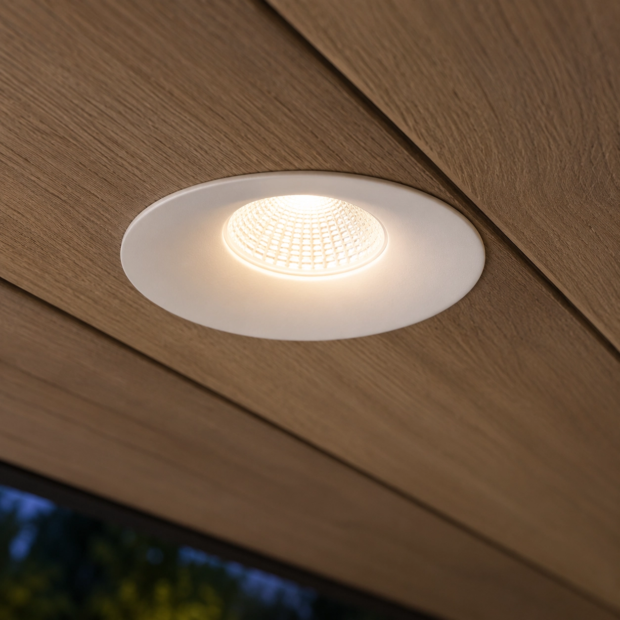 White recessed spotlight Blade Ø 8.5cm