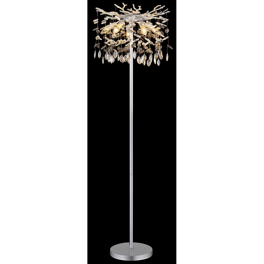 Floor lamp Queena silver grey Ø 46cm Globo 9007371531684